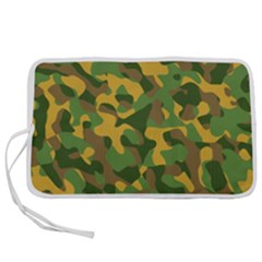 Yellow Green Brown Camouflage Pen Storage Case (s) by SpinnyChairDesigns