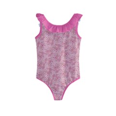 Cat With Violin Pattern Kids  Frill Swimsuit by sifis