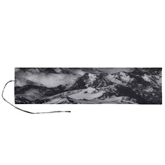 Black And White Andes Mountains Aerial View, Chile Roll Up Canvas Pencil Holder (l) by dflcprintsclothing