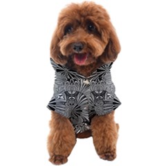 Abstract Art Black And White Floral Intricate Pattern Dog Coat