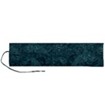 Dark Teal Butterfly Pattern Roll Up Canvas Pencil Holder (L)