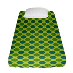 Green Polka Dots Spots Pattern Fitted Sheet (single Size)