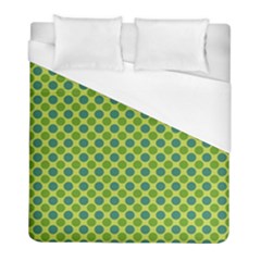 Green Polka Dots Spots Pattern Duvet Cover (full/ Double Size)