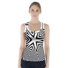 Abstract Zebra Stripes Pattern Racer Back Sports Top by SpinnyChairDesigns