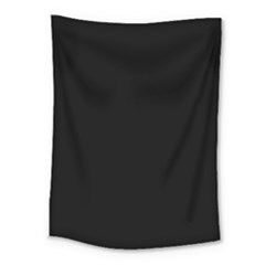 Plain Black Solid Color Medium Tapestry by FlagGallery