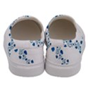 Abstract Blue Flowers on White Men s Canvas Slip Ons View4