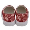 Tea Rose Colored Floral Pattern Men s Canvas Slip Ons View4