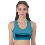 Mosaic Blue Pantone Solid Color Sports Bra