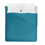 Mosaic Blue Pantone Solid Color Duvet Cover Double Side (Full/ Double Size)