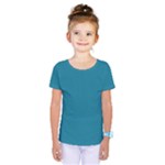 Mosaic Blue Pantone Solid Color Kids  One Piece Tee