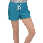 Mosaic Blue Pantone Solid Color Velour Lounge Shorts