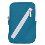 Mosaic Blue Pantone Solid Color Belt Pouch Bag (Large)