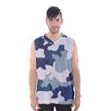 Camo Blue Men s Basketball Tank Top View1