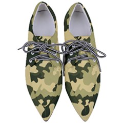 Camo Green Pointed Oxford Shoes by MooMoosMumma