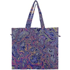 Colorful Marbled Paint Texture Canvas Travel Bag by SpinnyChairDesigns