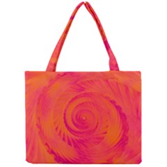 Pink And Orange Swirl Mini Tote Bag by SpinnyChairDesigns
