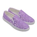 Purple Wildflowers Pattern Women s Canvas Slip Ons View3