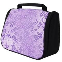 Purple Wildflowers Pattern Full Print Travel Pouch (big) by SpinnyChairDesigns