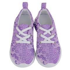 Purple Wildflowers Pattern Running Shoes by SpinnyChairDesigns