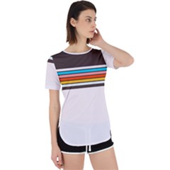 Vintage Stripes Perpetual Short Sleeve T-shirt by tmsartbazaar