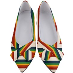 Rainbow Stripes Women s Bow Heels by tmsartbazaar