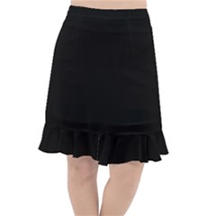 Rich Ebony Fishtail Chiffon Skirt by Janetaudreywilson