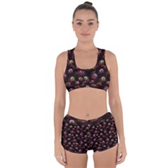 Zombie Eyes Pattern Racerback Boyleg Bikini Set