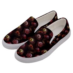 Zombie Eyes Pattern Men s Canvas Slip Ons