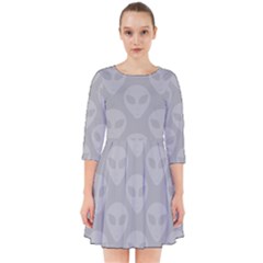 Grey Aliens Ufo Smock Dress by SpinnyChairDesigns