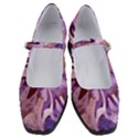 Plum Purple Abstract Floral Pattern Women s Mary Jane Shoes View1