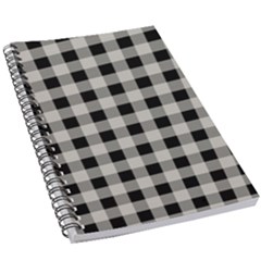 Black And White Buffalo Plaid 5 5  X 8 5  Notebook by SpinnyChairDesigns
