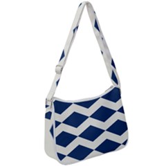 Diamonds Blue Zip Up Shoulder Bag by MooMoosMumma