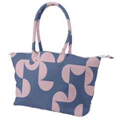 Pink And Blue Shapes Canvas Shoulder Bag by MooMoosMumma