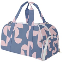 Pink And Blue Shapes Burner Gym Duffel Bag by MooMoosMumma