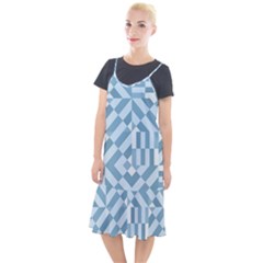 Truchet Tiles Blue White Camis Fishtail Dress by SpinnyChairDesigns