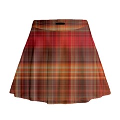 Madras Plaid Fall Colors Mini Flare Skirt by SpinnyChairDesigns