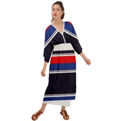 Casual Uniform Stripes Grecian Style  Maxi Dress by tmsartbazaar
