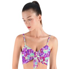 Spring Flowers Garden Woven Tie Front Bralet