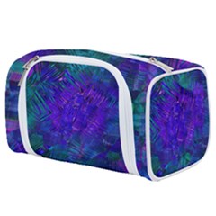 Indigo Abstract Art Toiletries Pouch by SpinnyChairDesigns
