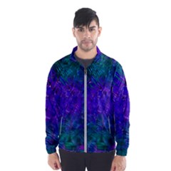 Indigo Abstract Art Men s Windbreaker by SpinnyChairDesigns