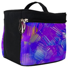 Fuchsia Magenta Abstract Art Make Up Travel Bag (big) by SpinnyChairDesigns