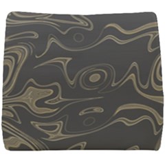 Taupe Umber Abstract Art Swirls Seat Cushion by SpinnyChairDesigns