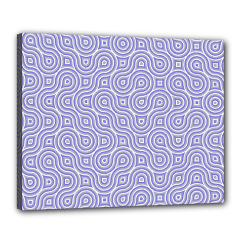 Royal Purple Grey And White Truchet Pattern Canvas 20  X 16  (stretched) by SpinnyChairDesigns