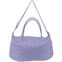 Royal Purple Grey and White Truchet Pattern Removal Strap Handbag View1