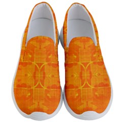 Orange Peel Abstract Batik Pattern Men s Lightweight Slip Ons by SpinnyChairDesigns