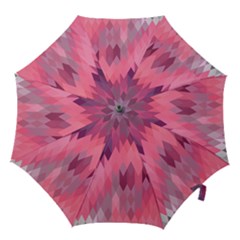 Pink Purple Diamond Pattern Hook Handle Umbrellas (small) by SpinnyChairDesigns