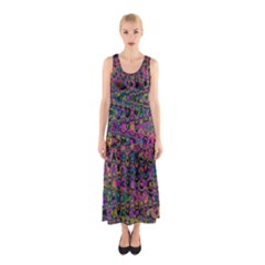 Colorful Bohemian Mosaic Pattern Sleeveless Maxi Dress by SpinnyChairDesigns