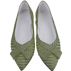 Chive And Olive Stripes Pattern Women s Bow Heels by SpinnyChairDesigns