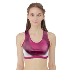 Fun Fuschia Sports Bra With Border by Janetaudreywilson