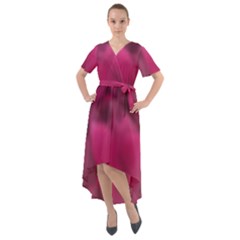 Fun Fuschia Front Wrap High Low Dress